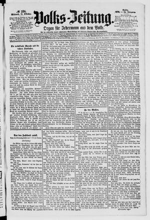 Volks-Zeitung vom 11.10.1876