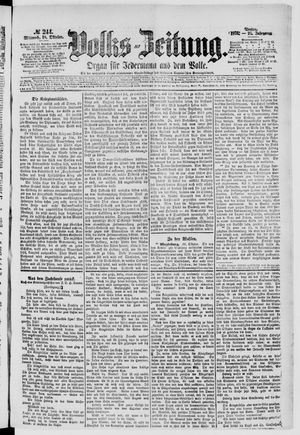 Volks-Zeitung vom 18.10.1876
