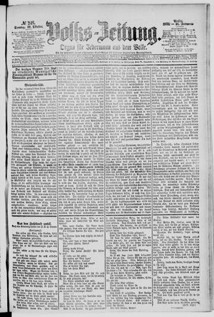 Volks-Zeitung vom 22.10.1876