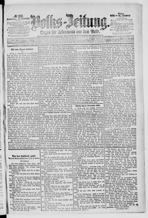 Volks-Zeitung vom 02.11.1876