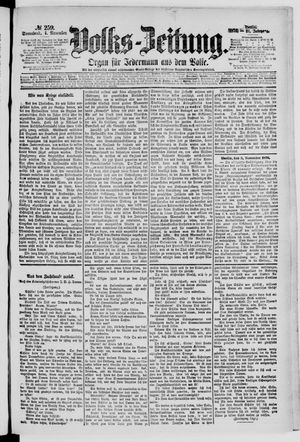 Volks-Zeitung on Nov 4, 1876