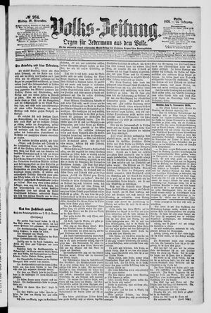 Volks-Zeitung vom 10.11.1876