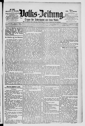 Volks-Zeitung vom 11.11.1876