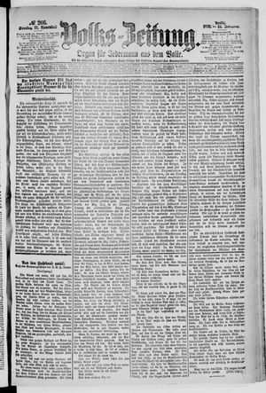 Volks-Zeitung vom 12.11.1876