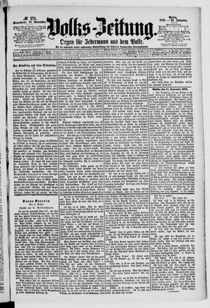 Volks-Zeitung vom 18.11.1876