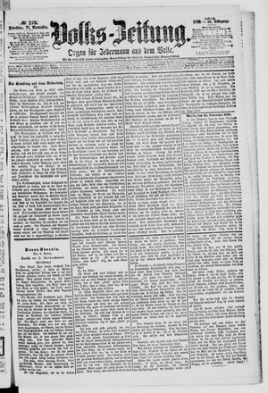 Volks-Zeitung vom 21.11.1876