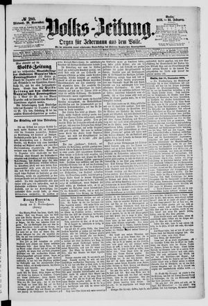 Volks-Zeitung vom 29.11.1876