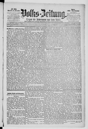 Volks-Zeitung vom 13.12.1876