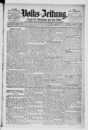 Volks-Zeitung vom 19.12.1876