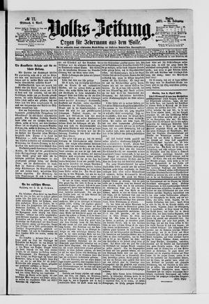 Volks-Zeitung vom 04.04.1877