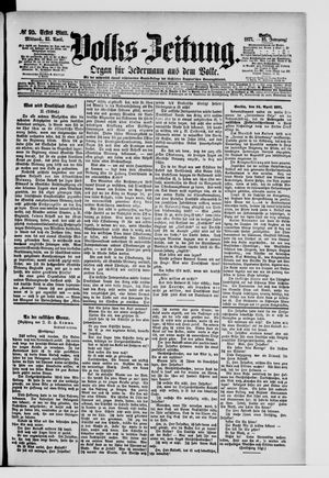 Volks-Zeitung vom 25.04.1877