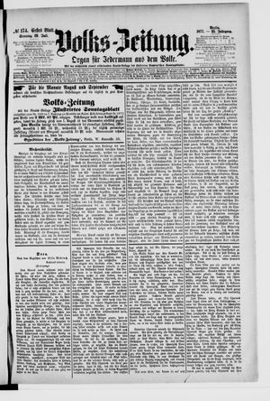 Volks-Zeitung vom 29.07.1877