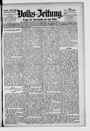 Volks-Zeitung on Aug 16, 1877