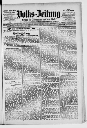 Volks-Zeitung vom 28.08.1877