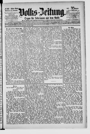 Volks-Zeitung vom 12.09.1877