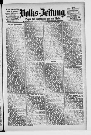 Volks-Zeitung vom 14.09.1877