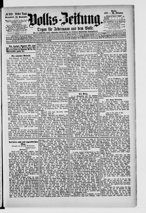 Volks-Zeitung vom 22.09.1877