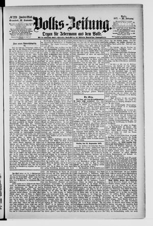 Volks-Zeitung vom 22.09.1877