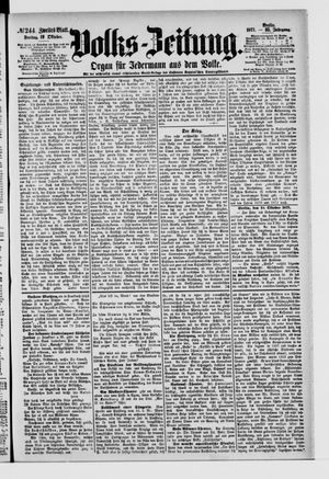 Volks-Zeitung vom 19.10.1877
