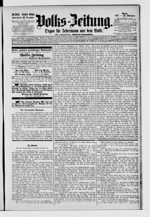 Volks-Zeitung vom 22.12.1877