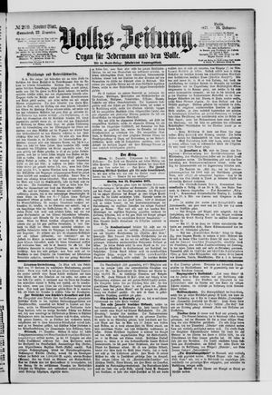 Volks-Zeitung vom 22.12.1877