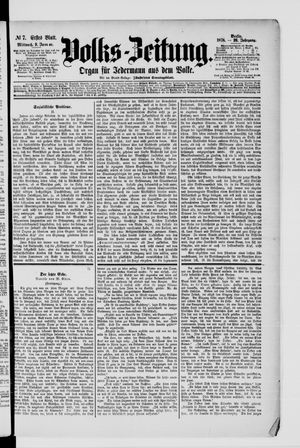 Volks-Zeitung vom 09.01.1878
