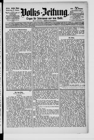 Volks-Zeitung vom 17.01.1878