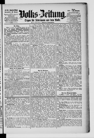 Volks-Zeitung on Jan 26, 1878