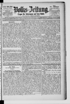 Volks-Zeitung vom 27.01.1878