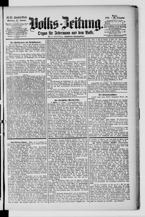 Volks-Zeitung vom 27.01.1878
