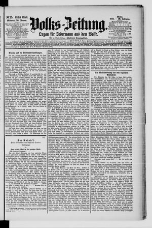 Volks-Zeitung on Jan 30, 1878
