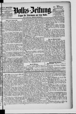 Volks-Zeitung on Feb 6, 1878