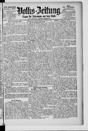 Volks-Zeitung vom 07.02.1878
