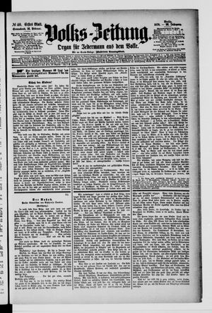 Volks-Zeitung on Feb 16, 1878