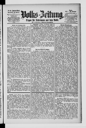 Volks-Zeitung on Feb 16, 1878