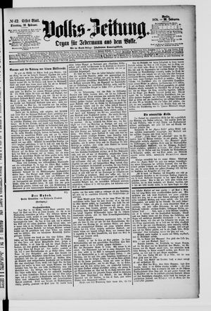Volks-Zeitung vom 19.02.1878