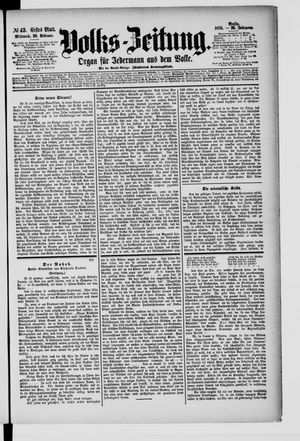 Volks-Zeitung vom 20.02.1878