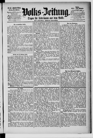 Volks-Zeitung vom 22.02.1878
