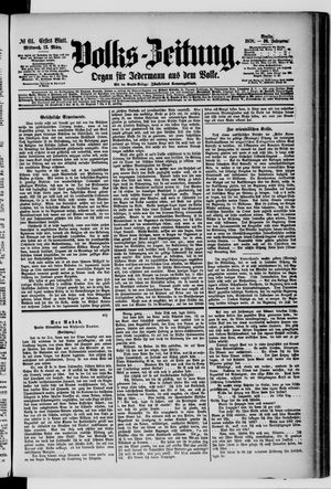 Volks-Zeitung on Mar 13, 1878
