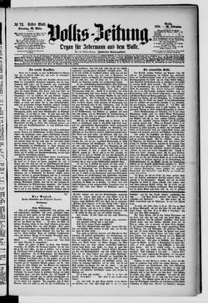 Volks-Zeitung on Mar 26, 1878