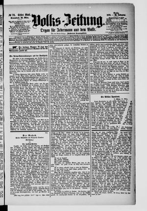 Volks-Zeitung vom 30.03.1878