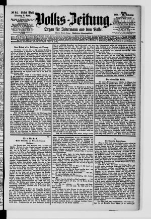 Volks-Zeitung vom 09.04.1878