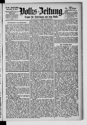 Volks-Zeitung vom 13.04.1878