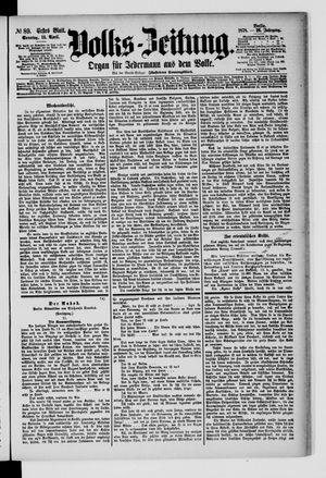 Volks-Zeitung vom 14.04.1878