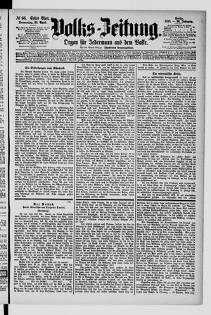 Volks-Zeitung on Apr 25, 1878