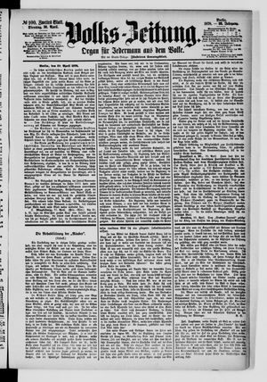 Volks-Zeitung vom 30.04.1878