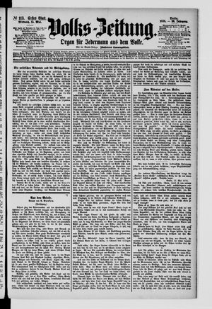Volks-Zeitung vom 15.05.1878