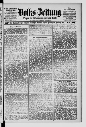 Volks-Zeitung vom 15.05.1878