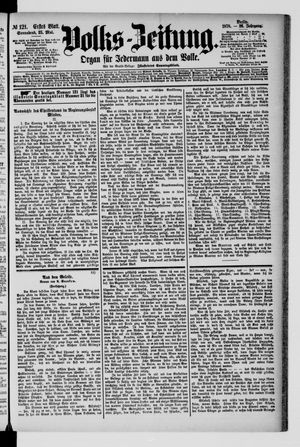 Volks-Zeitung vom 25.05.1878