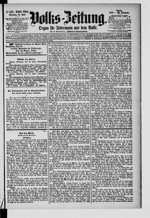 Volks-Zeitung vom 18.06.1878
